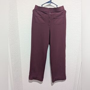 HALARA Burgundy Wide Leg Pants